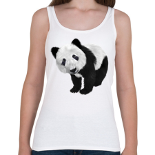 PRINTFASHION Panda - Női atléta - Fehér női trikó