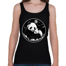 PRINTFASHION panda - Női atléta - Fekete női trikó