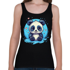 PRINTFASHION panda - Női atléta - Fekete