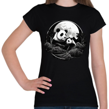 PRINTFASHION panda - Női póló - Fekete női póló