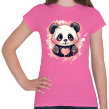PRINTFASHION Panda - Női póló - Rózsaszín női póló