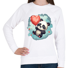 PRINTFASHION Panda - Női pulóver - Fehér női pulóver, kardigán