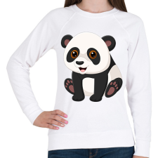 PRINTFASHION panda - Női pulóver - Fehér női pulóver, kardigán
