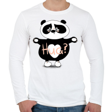 PRINTFASHION Panda ölelés  - Férfi hosszú ujjú póló - Fehér férfi póló