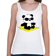 PRINTFASHION Panda strandol - Női atléta - Fehér