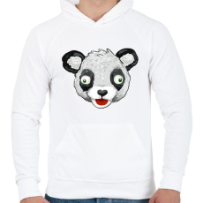 PRINTFASHION Panda Team Leader - Férfi kapucnis pulóver - Fehér