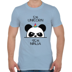 PRINTFASHION Panda unicornis ninja - Férfi póló - Világoskék