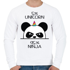 PRINTFASHION Panda unicornis ninja - Férfi pulóver - Fehér férfi pulóver, kardigán