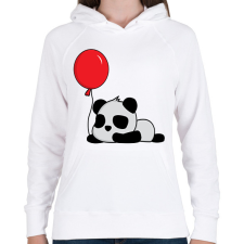 PRINTFASHION Panda ünnepel - Női kapucnis pulóver - Fehér női pulóver, kardigán