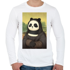 PRINTFASHION PandaLisa - Férfi hosszú ujjú póló - Fehér