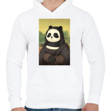 PRINTFASHION PandaLisa - Férfi kapucnis pulóver - Fehér
