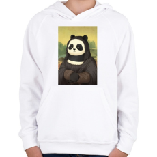 PRINTFASHION PandaLisa - Gyerek kapucnis pulóver - Fehér