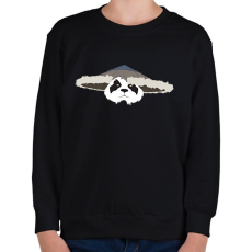 PRINTFASHION Pandaren - Gyerek pulóver - Fekete