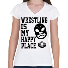 PRINTFASHION Pankration - Női V-nyakú póló - Fehér női póló