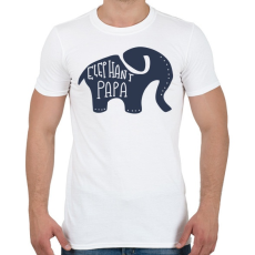 PRINTFASHION Papa elefánt - Férfi póló - Fehér
