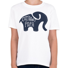PRINTFASHION Papa elefánt - Gyerek póló - Fehér gyerek póló