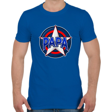 PRINTFASHION PAPA - Férfi póló - Királykék