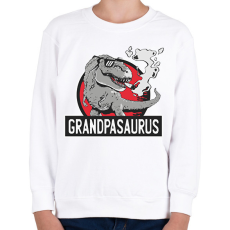 PRINTFASHION Papa szaurusz grandpasaurus - Gyerek pulóver - Fehér