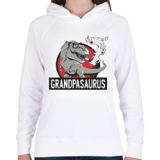 PRINTFASHION Papa szaurusz grandpasaurus - Női kapucnis pulóver - Fehér
