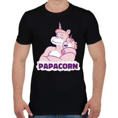 PRINTFASHION Papacorn - Férfi póló - Fekete