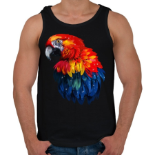 PRINTFASHION papagáj - Férfi atléta - Fekete atléta, trikó