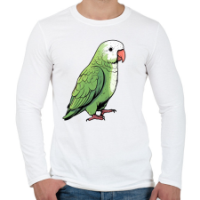 PRINTFASHION Papagáj - Férfi hosszú ujjú póló - Fehér férfi póló