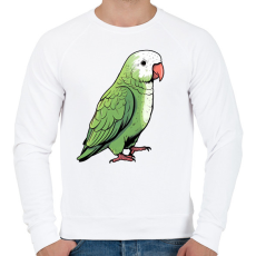 PRINTFASHION Papagáj - Férfi pulóver - Fehér