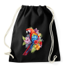 PRINTFASHION Papagáj  - Sportzsák, Tornazsák - Fekete