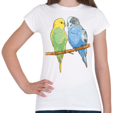 PRINTFASHION Papagájok - Női póló - Fehér női póló