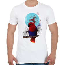 PRINTFASHION papagály és kékhold - Férfi póló - Fehér férfi póló
