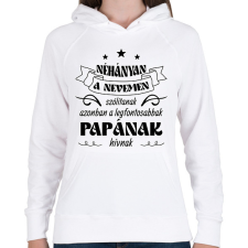 PRINTFASHION Papának hívnak - Női kapucnis pulóver - Fehér női pulóver, kardigán