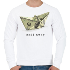 PRINTFASHION Papírcsónak pénzből - Férfi pulóver - Fehér férfi pulóver, kardigán