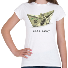 PRINTFASHION Papírcsónak pénzből - Női póló - Fehér női póló