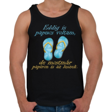 PRINTFASHION Papucs voltam és leszek - Férfi atléta - Fekete