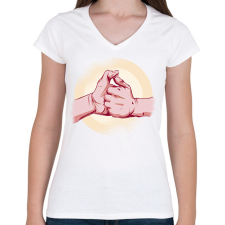 PRINTFASHION Paraszt nintendó - Női V-nyakú póló - Fehér női póló