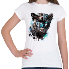 PRINTFASHION párduc - Női póló - Fehér női póló