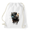 PRINTFASHION párduc - Sportzsák, Tornazsák - Fehér