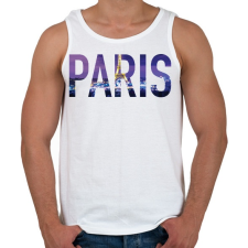 PRINTFASHION Paris - Férfi atléta - Fehér atléta, trikó