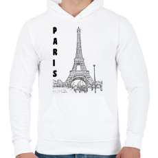 PRINTFASHION paris - Férfi kapucnis pulóver - Fehér