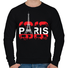 PRINTFASHION párizs - Férfi pulóver - Fekete férfi pulóver, kardigán