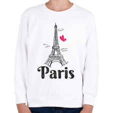 PRINTFASHION Párizs - Gyerek pulóver - Fehér gyerek pulóver, kardigán