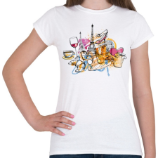 PRINTFASHION Párizs - Női póló - Fehér női póló