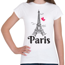 PRINTFASHION Párizs - Női póló - Fehér