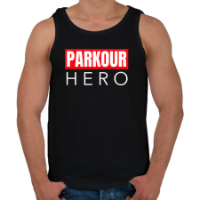 PRINTFASHION PARKOUR HERO - Férfi atléta - Fekete atléta, trikó