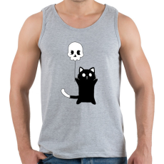 PRINTFASHION Páros cicás póló - a veszélyes - Férfi atléta - Sport szürke