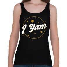 PRINTFASHION Páros póló barátnak, barátnőnek édesburgonya - Női atléta - Fekete