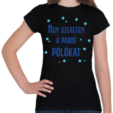 PRINTFASHION Páros póló (nem) szeretem - Férfi - Női póló - Fekete női póló