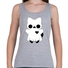 PRINTFASHION páros póló - szellem cica - Női atléta - Sport szürke