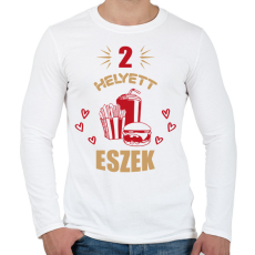 PRINTFASHION Páros terhesség - kismama - Férfi hosszú ujjú póló - Fehér