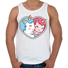 PRINTFASHION Páros unikornis - Férfi atléta - Fehér